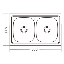 Кухонная мойка ZERIX Z8050D-08-180E (satin) (ZM0569)