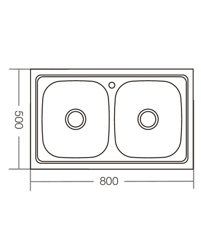 Мийка кухонна ZERIX Z8050D-08-180E (satin) (ZM0569)