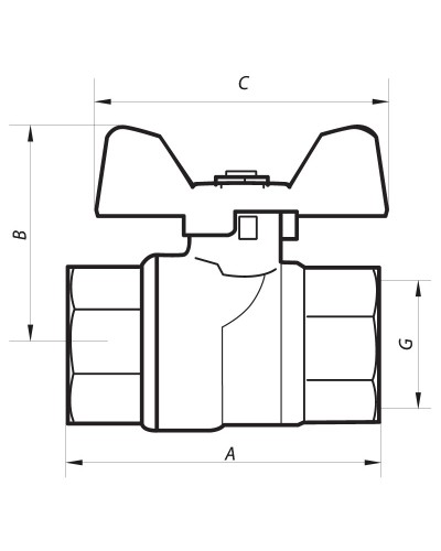 Кран кульовий 3/4" ГГМ (NF.711) NOLF (NF2943)