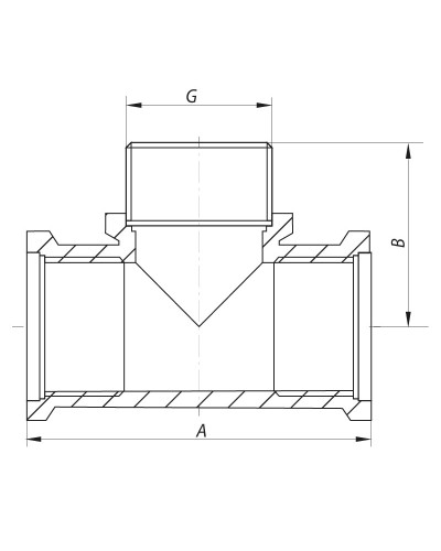 Трійник 1/2'' ВНВ KOER KF.T06FMF (KF0066)