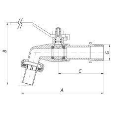 Кран для полива 1/2" (KOER KR.256) (KR2749)
