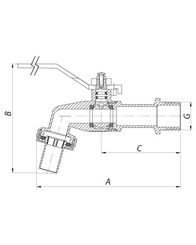 Кран для поливу 1/2" (KOER KR.256) (KR2749)