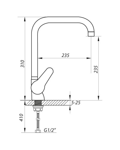 Змішувач для кухні ZERIX SOP7 146 (ZX2653)