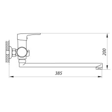 Смеситель для ванной ZERIX FIV A439 (ZX2927)