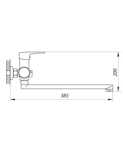 Смеситель для ванной ZERIX FIV A439 (ZX2927)