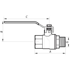 Кран шаровый 3/4" ГШР ГАЗ (NF.622) NOLF (NF2937)
