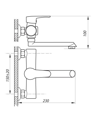 Змішувач для ванни ZERIX PUD3 146 білий (ZX2910)