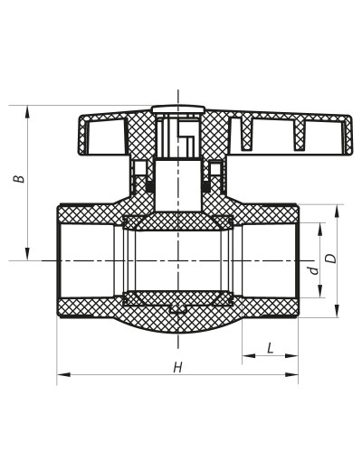 Кран кульовий PPR КШ для хол. води 32 (KOER K0084.PRO) (KP0101)