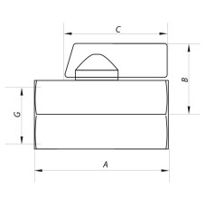 Кран "МИНЫ" ГГ 1/2" (NF.410) NOLF (NF2968)