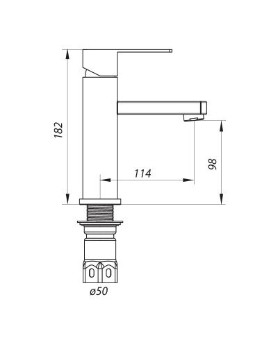 Змішувач для умивальника ZERIX LR71033 (LL1464)