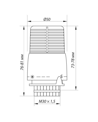 Термоголовка з виносним датчиком M30x1.5 KOER KR.1332 (KR2678)