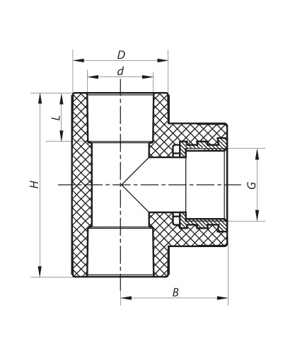 Трійник ВР 32x1F PPR KOER K0107.PRO (KP0127)