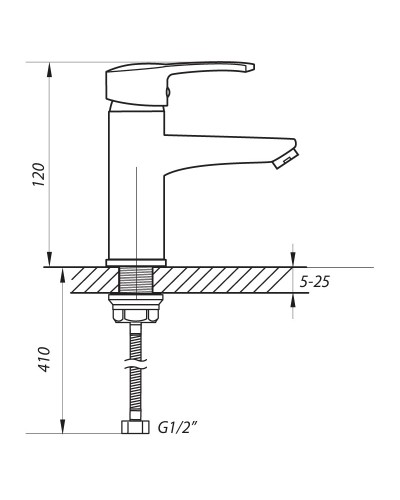 Змішувач для умивальника ZERIX PUD1 146 білий (ZX2797)