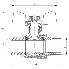 Кран шаровой KOER 1" ШШМ (KR.219) (KR0159)