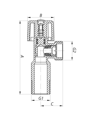 Кран кульовий KOER 1/2x1/2 (KR.511) (KR0101)