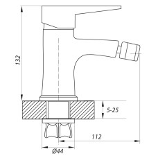 Смеситель для биде ZERIX PUD2 045 (ZX2905)