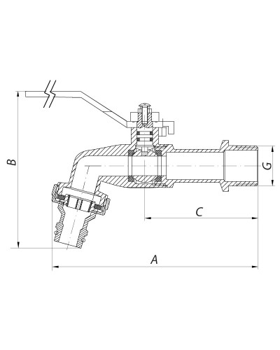 Кран поливу з коннектором для швидкого підключення 1/2" (KOER KR.257) (KR2750)