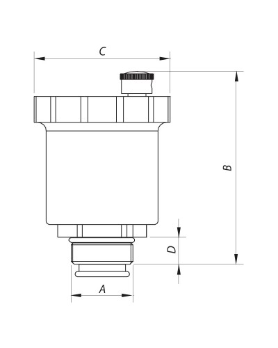 Відведення повітря автоматичне пряме 1/2" KOER KR.1256 (KR2686)