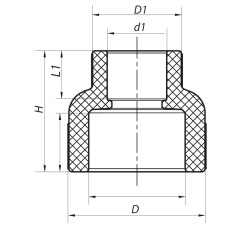 Муфта редукционная ВВ 75x40 PPR KOER K0208.PRO (KP2573)