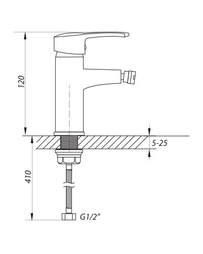 Змішувач для біде ZERIX STD 279 (ZX0196)