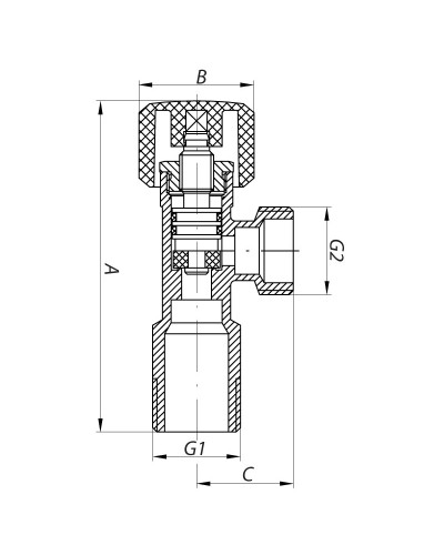 Кран вентильний KOER 1/2x1/2 (KR.510) (KR0146)