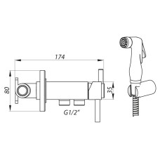 Смеситель для гигие унитаза ZERIX LR5398-1 (LL1460)