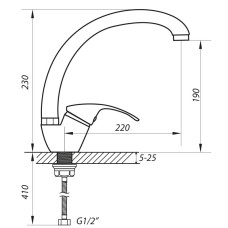 Смеситель для кухни ZERIX YUB 182 (ZX0104)