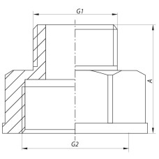 Переходник (коннектор) 3/4"x2" KOER KF.A0820 (KF0056)