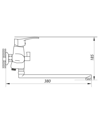 Смеситель для ванной ZERIX JXD6 181 (ZX2691)