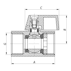 Кран "МИНЫ" 1/2" ГГМ KOER KR.400 (KR0155)
