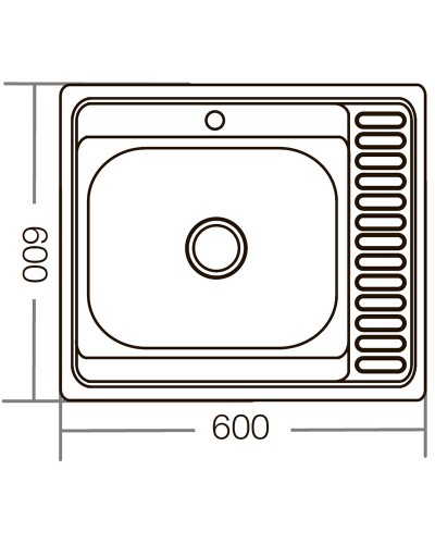 Мийка кухонна ZERIX Z6060L-06-160E (satin) (ZM0568)