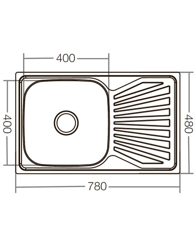 Мийка кухонна ZERIX Z7848-08-180D (decor) (ZX1605)