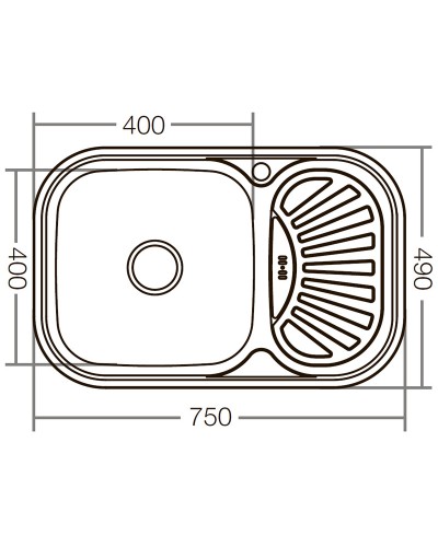 Мийка кухонна ZERIX Z7549-08-180D (decor) (ZX1607)