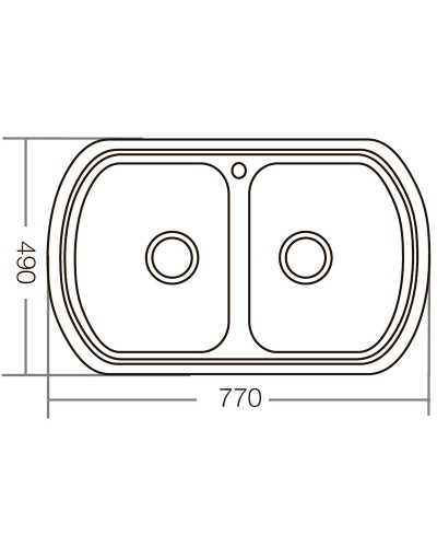 Мийка кухонна ZERIX Z7749-08-180E (satin) (ZM0565)