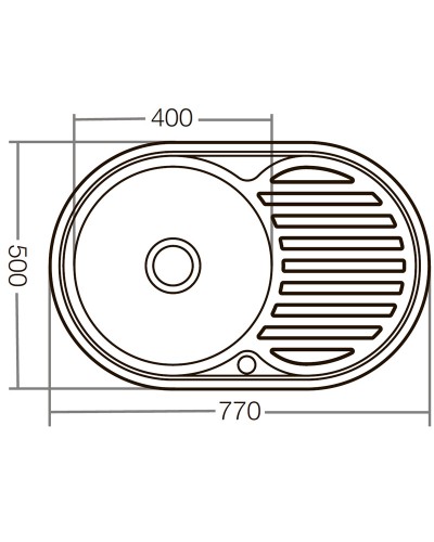 Мийка кухонна ZERIX Z7750-06-180E (satin) (ZX1594)