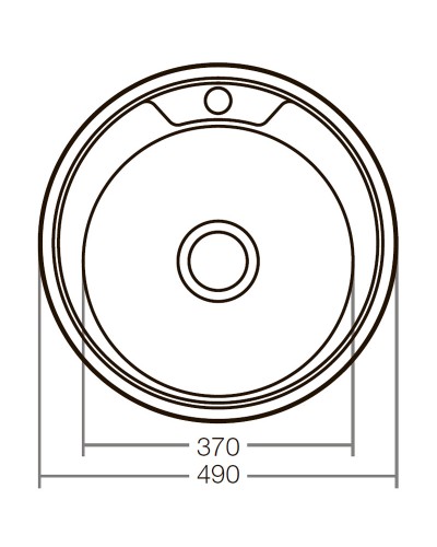 Мийка кухонна ZERIX Z490-08-180E (satin) (ZX1584)