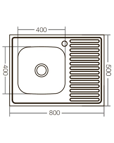 Кухонна мийка накладна ZERIX Z8050L-06-160E (satin) (ZX1612)