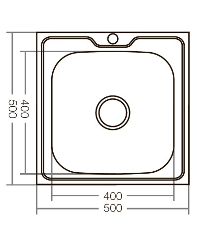 Кухонна мийка накладна ZERIX Z5050-04-160E (satin) (ZX1608)