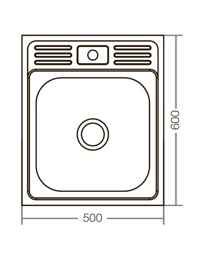 Кухонна мийка накладна ZERIX Z5060-04-160E (satin) (ZX1610)