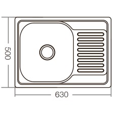 Кухонная мойка ZERIX Z6350-06-160D (decor) (ZM0562)