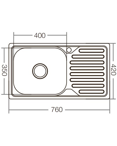 Мийка кухонна ZERIX Z7642-08-180D (decor) (ZX1603)