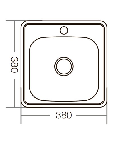 Мийка кухонна ZERIX Z3838-06-160E (satin) (ZM0555)