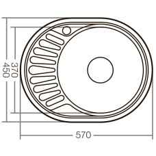 Кухонная мойка ZERIX Z5745-06-160D (decor) (ZX1589)
