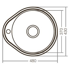 Кухонная мойка ZERIX Z4843-08-180E (satin) (ZX1598)