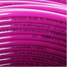 Труба для теплого пола с кислородным барьером KOER PEX-B EVOH 16*2.0 (PINK) (400 м) (KR2852)