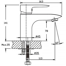 Смеситель для умывальника Haiba COLUMBIA 001 (HB0038)