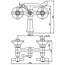 Смеситель для ванны Haiba DOMINOX 142 матовый (HB0066)