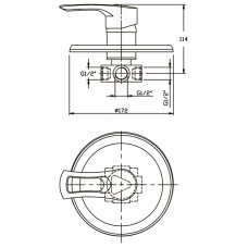 Смеситель для душа Haiba HANSBERG 003 (Встроенный) (HB0177)