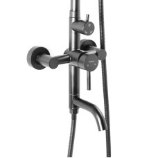 Душевая колонна со смесителем MIXXUS SUS-009-J черный (из нерж. стали) (MI2808)