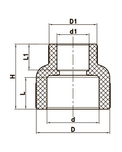 Муфта редукційна ВВ 50x40 PPR KOER K0038.PRO (KP0046)